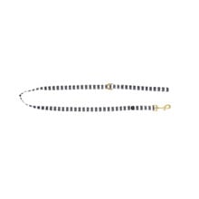Charcoal Hamptons Stripe Classic Hemp Dog Lead